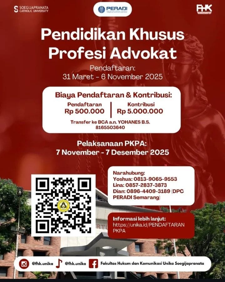 Pendidikan Khusus Profesi Advokat (PKPA) 2025